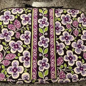 Vera Bradley Floral Laptop Bag Case in Retired Plum Petals Pattern